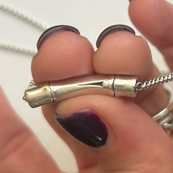 JOHN HARDY, silver, floating bamboo necklace, adjustable - Picture 1 of 7